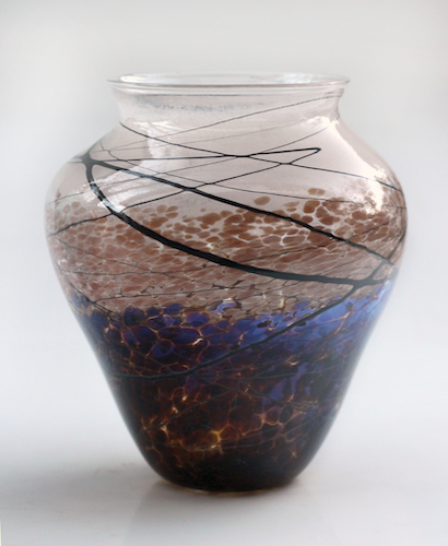 DB-867 Vase Brown Lightning Urn $235 at Hunter Wolff Gallery